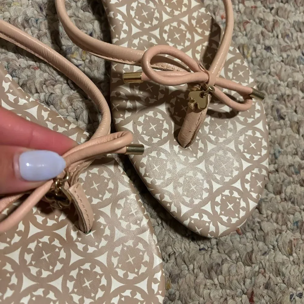 Kate Spade New York Sandal MISTIC Bow Pink NAPPA Leather- Size 9.5